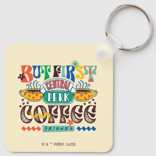 Porte-clés AMIS™ | Mais Premier café Vibrant Graphisme (Dos)