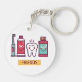 Porte-clés Amis oraux de soin de bande dessinée (Dos)