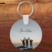 Porte-clés Amis pendant le coucher du soleil porte - clé mono (Recto)