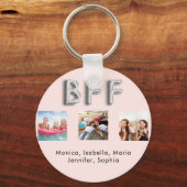 Porte-clés Amis pour toujours BFF rose or argent photo (Recto)