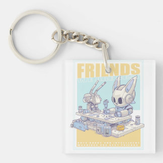 Porte-clés Amis robot lapin et machine 071502