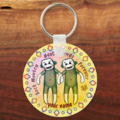 Porte-clés Amis Singe de Chaussette (Recto)