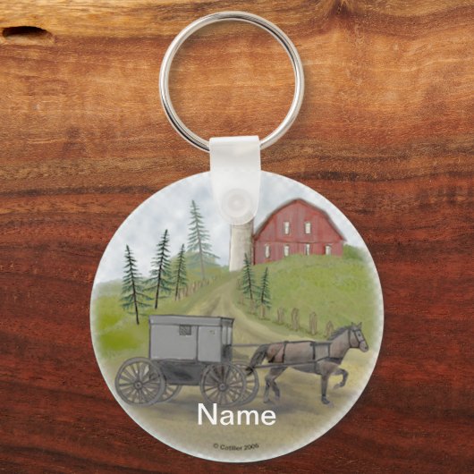 Porte-clés Amish Buggy Visite (Recto)