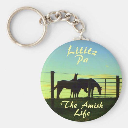 Porte-clés Amish Life, Chevaux Lititz Ketchain (Devant)