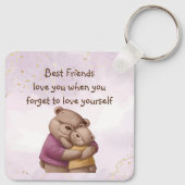 Porte-clés Amitié Teddy Ours Aimez-vous Inspiration (Dos)