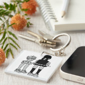 Porte-clés Among Us Denji & Asa  (Devant Droit)