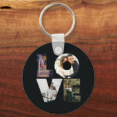 Porte-clés AMOUR - 4 couples / famille photo collage Teplate (Recto)