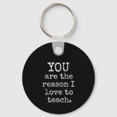 Porte-clés Amour À Enseigner L'Affirmation Positive Enseignan (Recto)