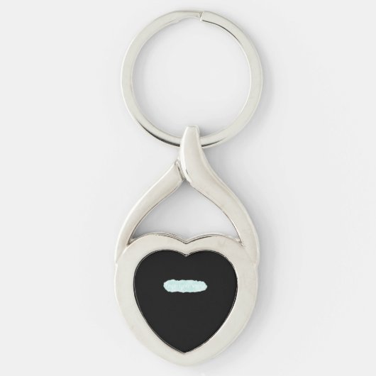 Porte-clés Amour à Toi Plus Turquoise Esthétique Moderne (Devant)