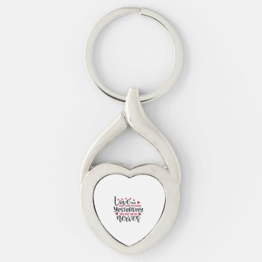 Porte-clés Amour à typographie propre  (Devant)
