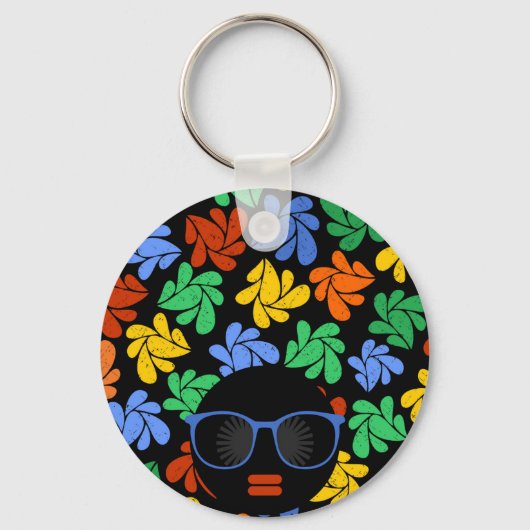 Porte-clés Amour Afro Coloré (Recto)