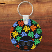 Porte-clés Amour Afro Coloré (Recto)