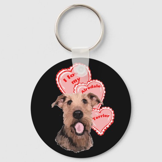 Porte-clés amour airedale (Recto)