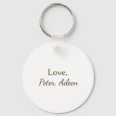 Porte-clés amour ajouter un nom simple texte modifiable minim (Verso)