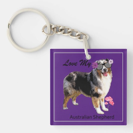Porte-clés Amour amusant et mignon My Aussie (Devant)
