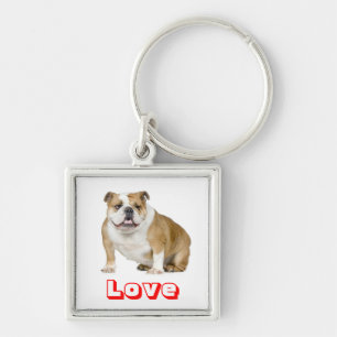Porte-clés Amour Anglais Bulldog Puppy Dog Porte - clé