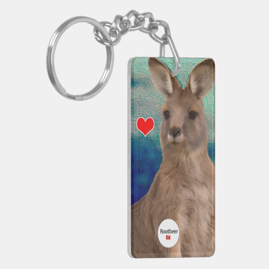 Porte-clés Amour animal - Kangaroo Love (Devant gauche)