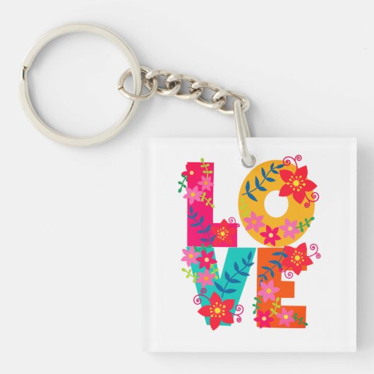 Porte-clés Amour arc-en-ciel (Devant)