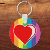 Porte-clés amour arc-en-ciel. (Recto)