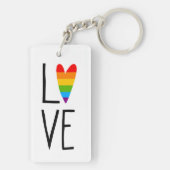 Porte-clés Amour arc-en-ciel (Dos)