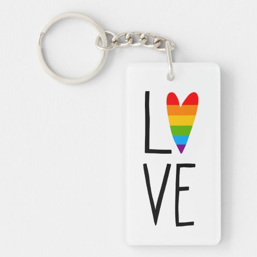Porte-clés Amour arc-en-ciel (Devant)
