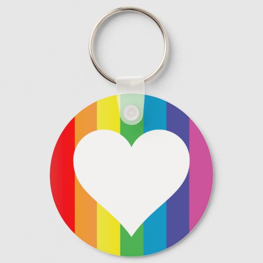 Porte-clés amour arc-en-ciel. (Recto)