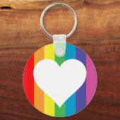 Porte-clés amour arc-en-ciel. (Recto)