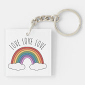Porte-clés Amour Arc-en-ciel Amour Amour (Dos)