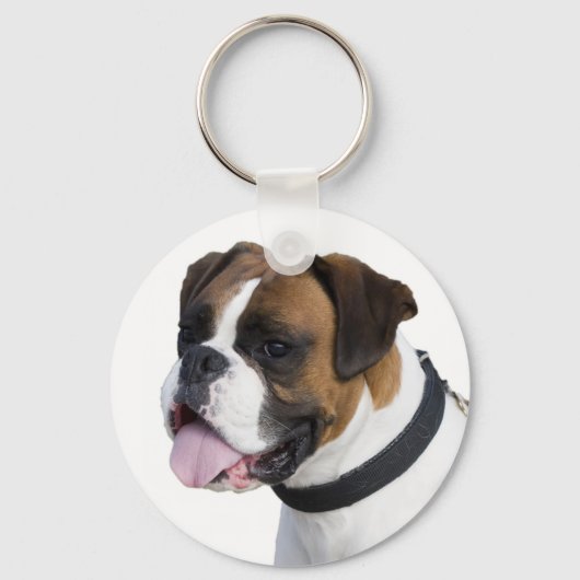 Porte-clés Amour Chien Boxer Chiot (Recto)