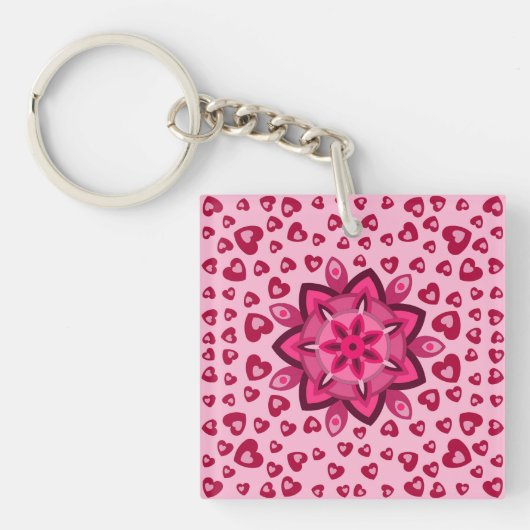 PORTE-CLÉS AMOUR COEUR VALENTINE PORTE - CLÉ D'ANNIVERSAIRE (Devant)