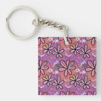 Porte-clés Amour Compassion, Joie, Paix Pour L'Humanité