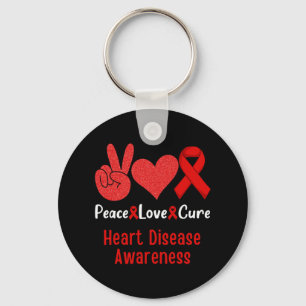 Porte-clés Amour Cure Maladie cardiaque Mois de sensibilisati