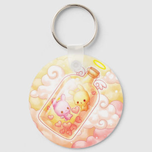 Porte-clés Amour dans un porte - clé de bouteille