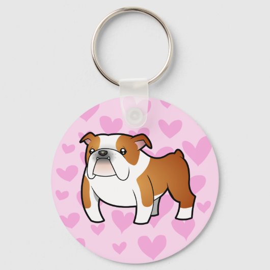 Porte-clés Amour de Bulldog (Recto)