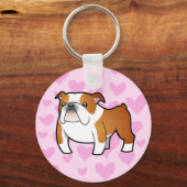 Porte-clés Amour de Bulldog (Recto)