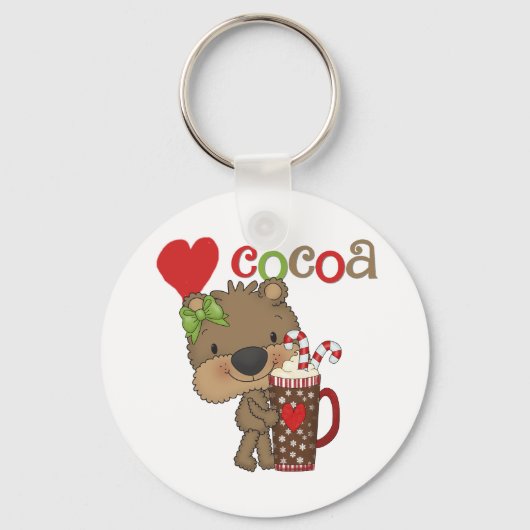 Porte-clés Amour de cacao d'ours de fille (Recto)