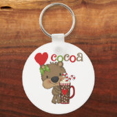 Porte-clés Amour de cacao d'ours de fille (Recto)
