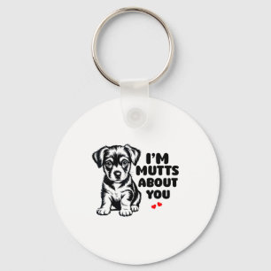 Porte-clés Amour de chiots pour la Saint-Valentin pour petite