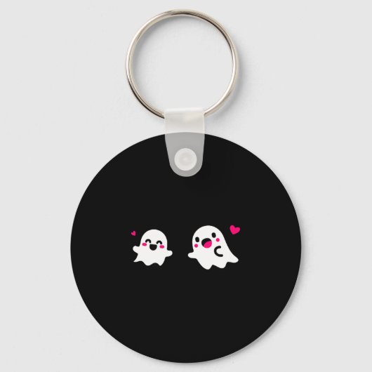 Porte-clés Amour de fantôme mignon (Recto)