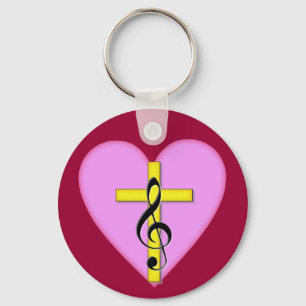 Porte-clés Amour de la musique chrétienne