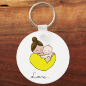 Porte-clés amour de maman et bébé (Recto)