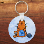 Porte-clés amour de paix tricot (Recto)