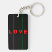 Porte-clés Amour de Superstar Cartoon Monogramme Bleu Vert (Dos)