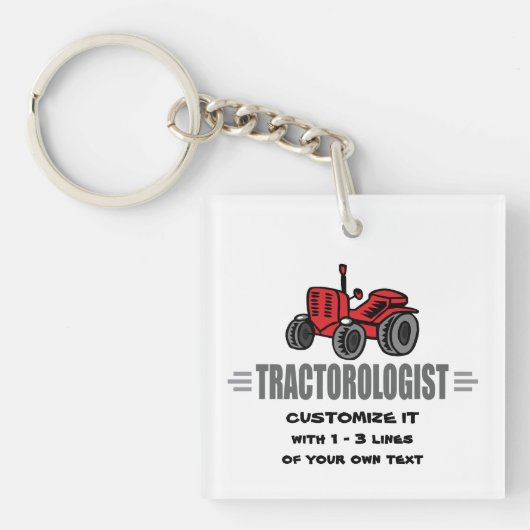 Porte-clés Amour drôle de tracteur (Devant)