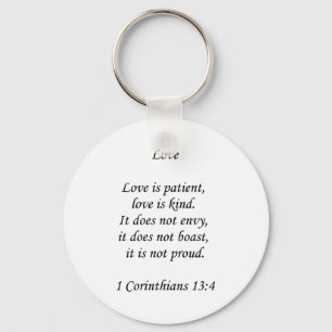 Porte-clés amour du ~ 1corinthians13-4
