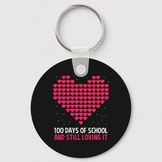 Porte-clés Amour Du Coeur 100 Jours De Cadeau De L'École Pour (Recto)