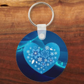 Porte-clés Amour du coeur bleu (Recto)
