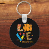 Porte-clés Amour Enseignant Citrouille Leopard Automne Automn (Recto)
