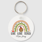 Porte-clés Amour Enseigner Inspirer Rainbow Appréciation de l (Verso)