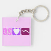 Porte-clés Amour et dégringolade de paix (Dos)